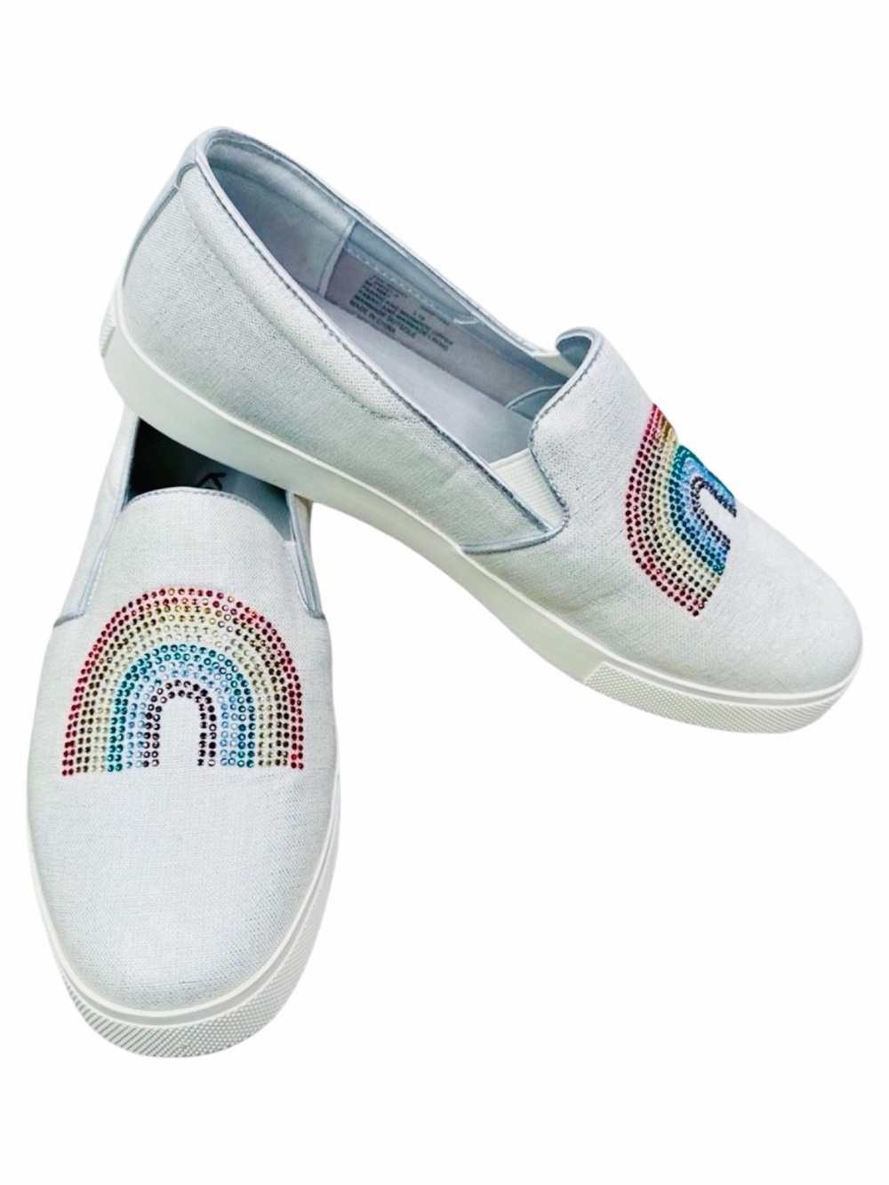 Katy Perry The Kerry Canvas Rainbow Slip-On Sneakers - Size 7.5W